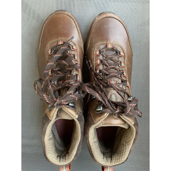 Eddie Bauer Men\'s Cairn Hiking Shoes Vibram Sole Cocoa Brown Leather Lace Up 9.5 main image 4